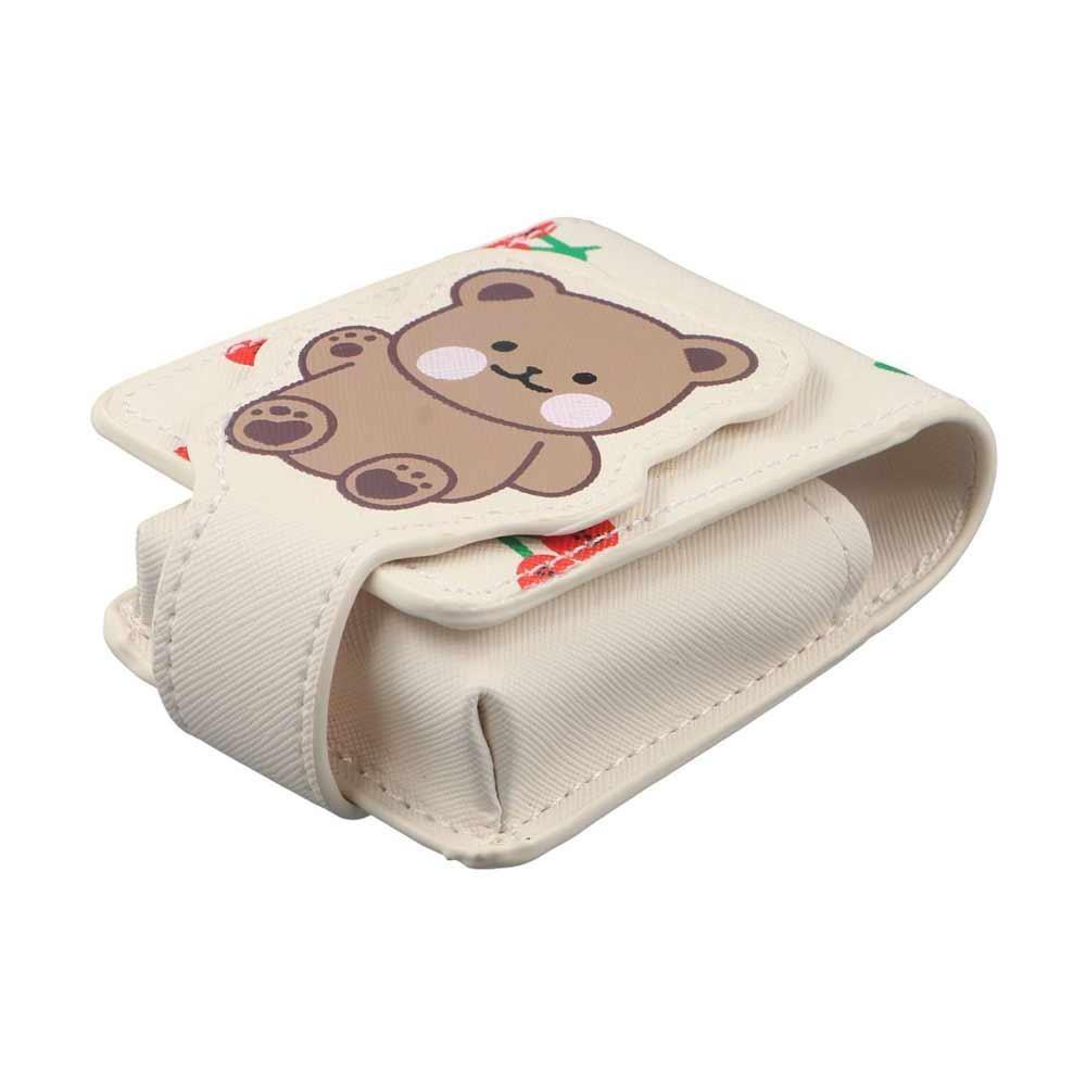 Protective Lipstick Bag With Mirror Little Bear Storage Organizer Makeup Collection Bag Girl