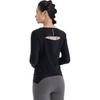 SAUCONY Comfortable Casual Sports Long Sleeve Knit Top Women Tops Black SC1220059-2