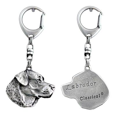 Labrador Retriever - Silver-plated Key Ring with Dog, Handbag Decoration, Backpack Pendant by Brand