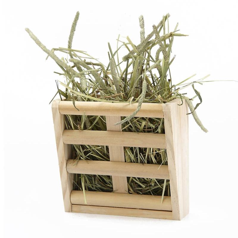 Wood for Hay Feeder Platform Rabbit Feeding Platform Outdoor and Indoor Chinchilla Guinea Pig, Bunny, Dutch Rat, Chinchi