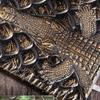 A5 Notebook,Crocodile Embossed Retro Hardcover Leather Cover,100 Sheets Per Book,Horizontal Lines Inside,Office And Study Diary