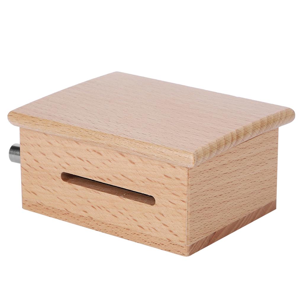 15 Note HandCranked Wooden Music Box with 7Pcs Blank Paper Tape and Hole Puncher DIY Music Box Parts