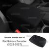 Car Silicone Armrest Box Lid Cover Armrest Center Console Tray Box Protect For Subaru Forester 2025 2026 2027 Car Accessories