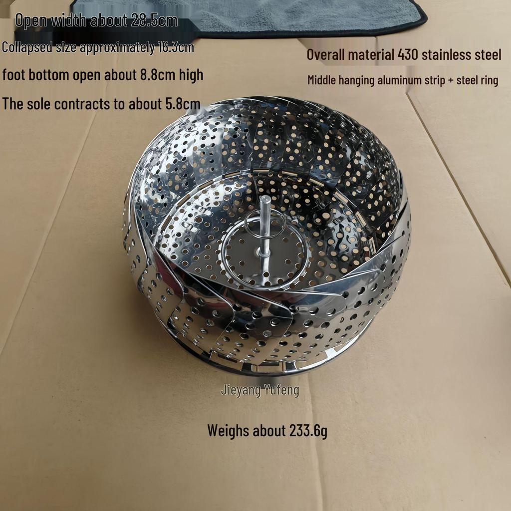 304 Stainless Steel Retractable Multi-Functional Steamer Basket with Thickened Design for Household and Hotel Use