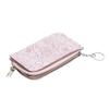 Card Holder Multiple Card Slots Zipper Card Bag Embossed Design Large Capacity Coin Purse Card Bag Wrist Strap Hand-Held Bag With Key Ring
