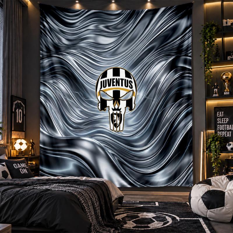 Arazzo da Appendere a Parete Tessuto Stampato Juventus FC per Soggiorno Camera da Letto Decorazione per la Casa