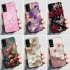 Hülle Für Sharp Aquos V6 5G / TCL 40R 5G Dual-SIM Handyhülle Mode Schmetterlinge Blumen Schwarz Weiches Silikon Schutzhülle