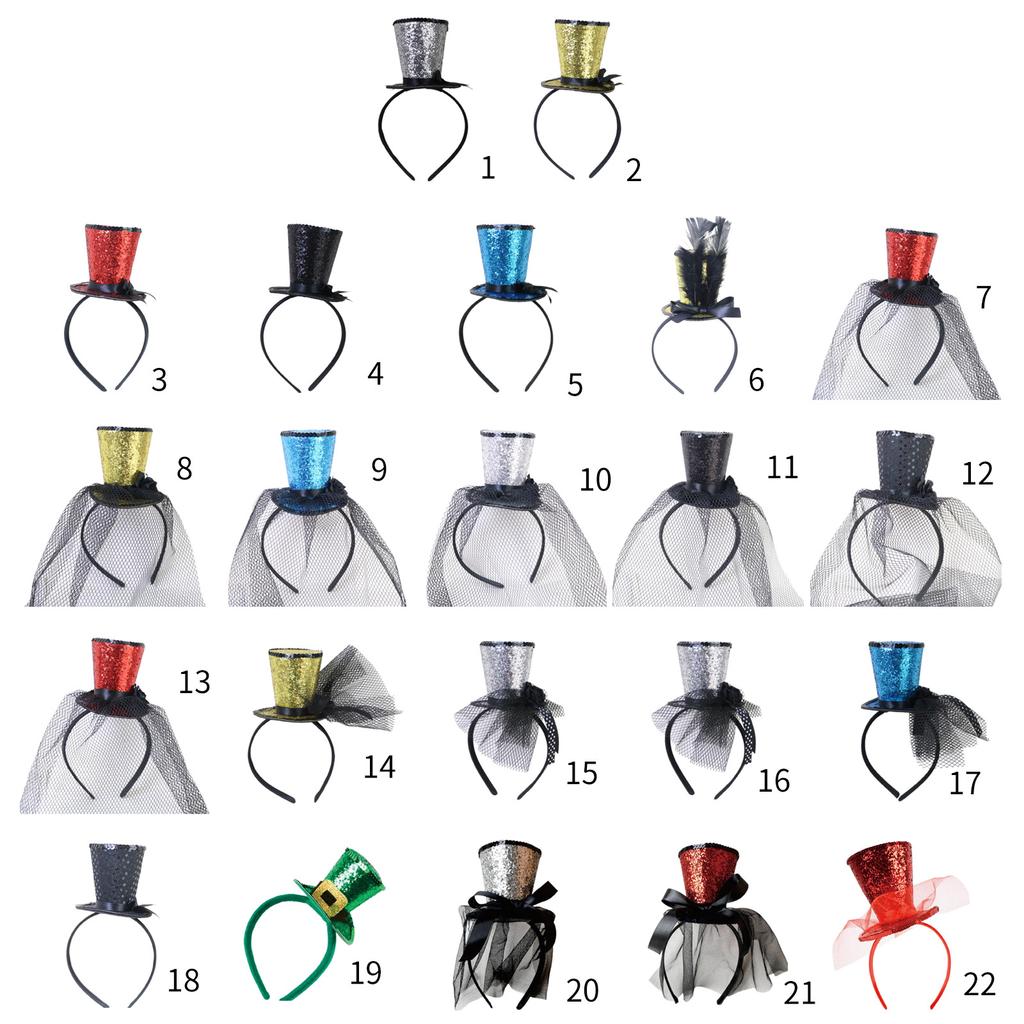 Kinder Vintage Fascinator Zylinder Exquisiter Glitzer für Teeparty Kinderkostüm Pillbox-Hut Kopfbedeckung für