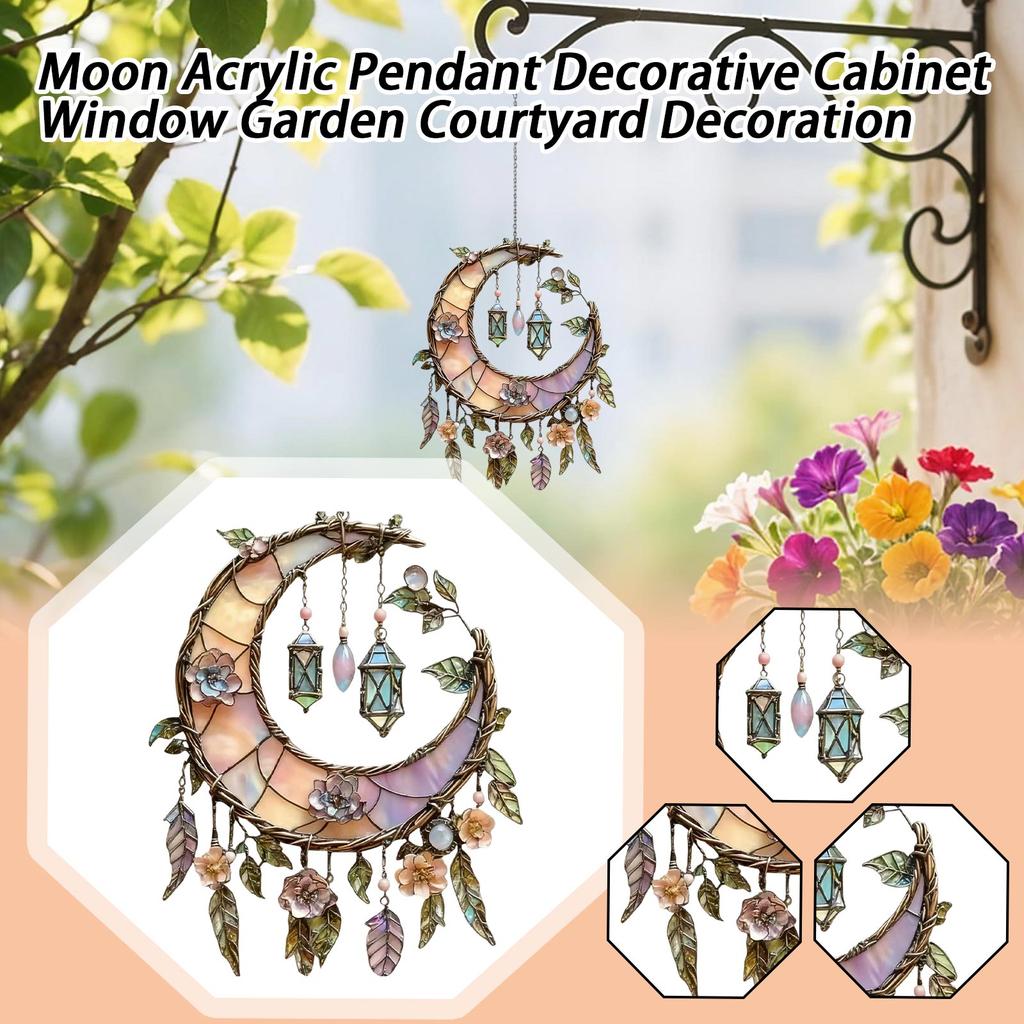 Moon Acrylic Pendant Decoration Window Garden Garden Pendant