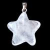 Small Rock Crystal Star Pendant + 2cm Diameter Chain