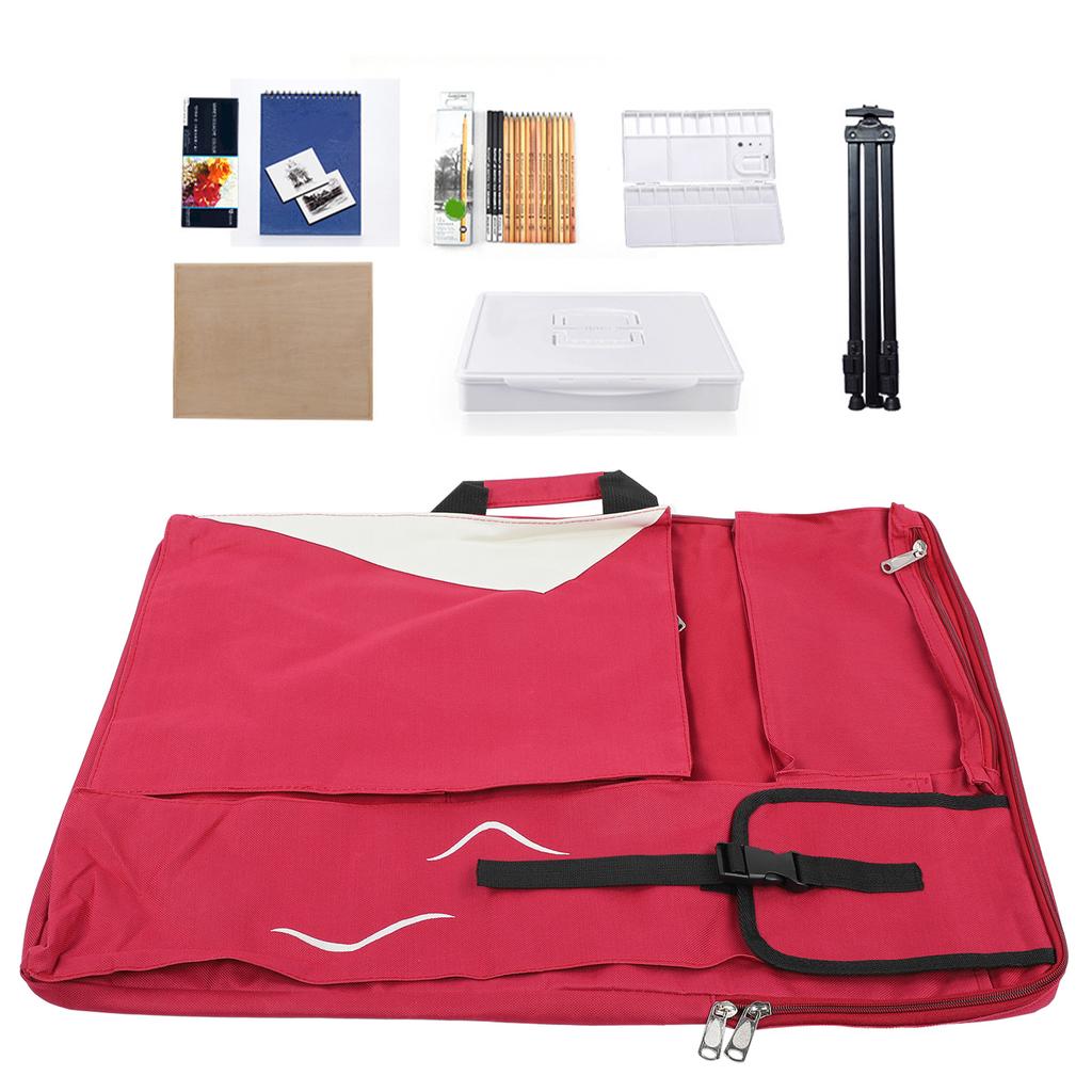 Painting Backpack Sketch Drawing Board 4k Multifunctional Art Waterproof Canvas BagRed