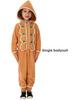 Christmas Gingerbread Cosplay Pajamas And Apron For Kids With Zipper Closure For Holiday Sleepwear