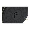 FILA Textured Commuter Chain Polyurethane Mini Round Shoulder Crossbody Bag Women bags Black F13W229167F-BK