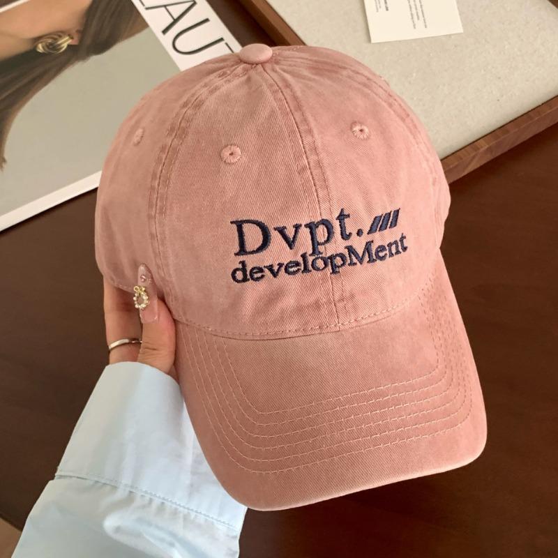25 Early Autumn New Street Tide Brand Letter Baseball Cap Embroidery Female Big Head Circumference Showing Face Small Cap Tide