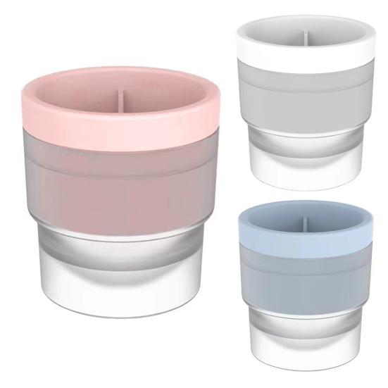 Large Silicone Ice Cube Mold BPA-free Spherical Ice Tray Easy Release One-Click Slow-Melting Ice Maker for Whiskey Bourbon