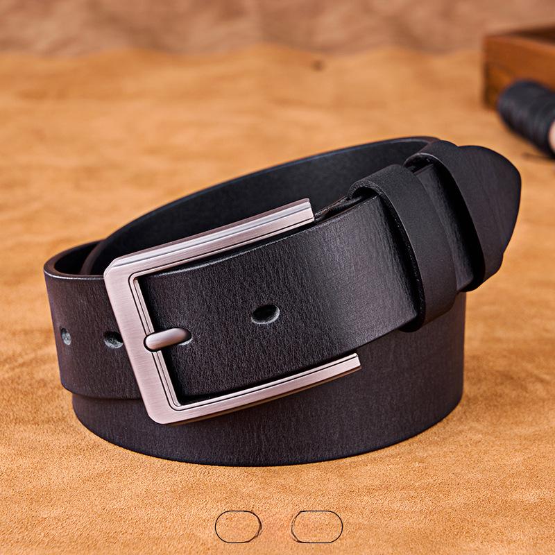 

Мужской ремень из чистой коровьей кожи в ретро-цвете, из натуральной кожи, повседневный и универсальный, головка ремня из коровьей кожи первого слоя, для джинсов