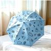 Automatic Manual Folding Umbrella Sun Rain Protection UPF50 Black Coating Cartoon Design 8-Rib Lightweight Adult