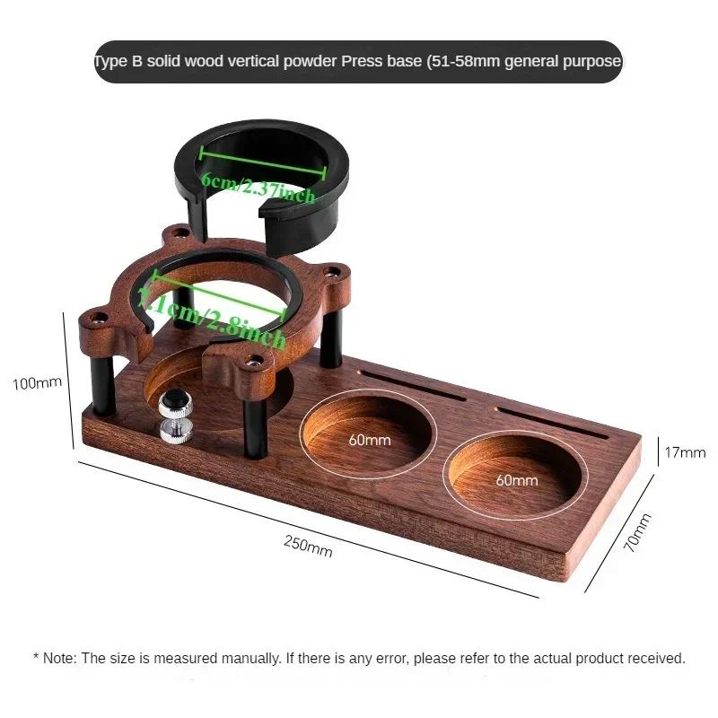 

Подставка для темперирования эспрессо из массива дерева - Многофункциональный держатель и коврик для портафильтров 51-58 мм, Органайзер бариста с нескользящим основанием