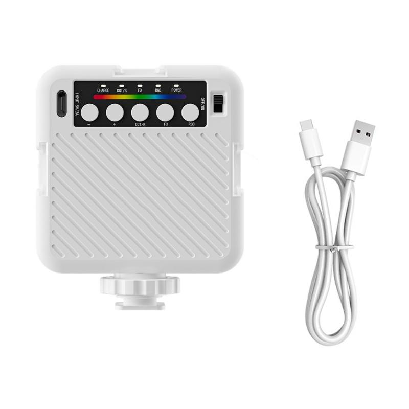 

Portable LED Camera Fill Light Metal Shell with Adjustable Color Temperature for Home Studio for Professional Setting белый