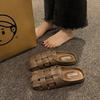 Baotou half slippers woman 2025 new lazy woman wearing flat bottom one pedal beach shoes woman