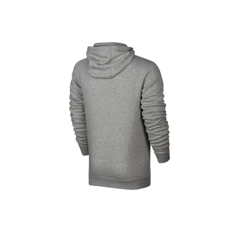 Nike Embroidered Logo Fleece-Lined Hooded Jacket Men Outerwear Gray 804389-063