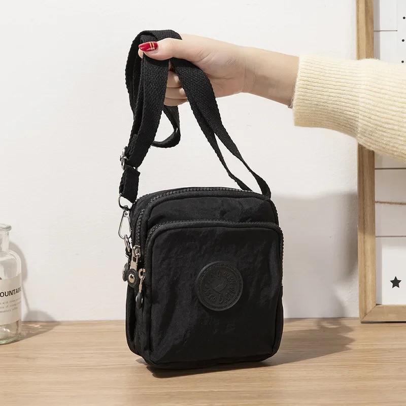 Women's Nylon Canvas Crossbody Bags Large Coin Money Change Mobile Phone Storage Shoulder Bags Fashion Casual Outside Handbags