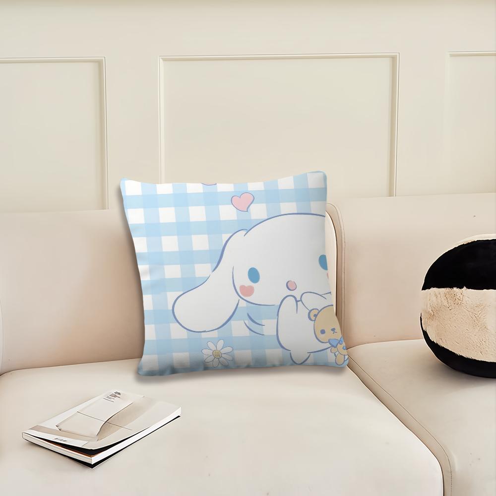 C-Cinnamoroll Cute Kawaii Cushion Cover Cushion Room Bedroom Headboard Sofa Living Backrest Nap Time Pillow Case