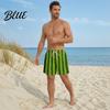 Mens Funny Swim Shorts Men Hairy Booty Shorts Leopard Print Thong Fake Denim Gag Gifts for Birthdays 3D Illusion Beach Trunks Summer Pool Party,