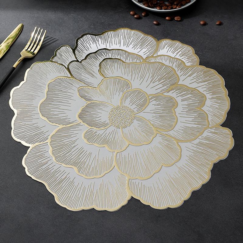 Luxury Flower Placemats Round Place Mat Kitchen Dining Table Wedding Table Decor