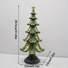 1 stk Juletre Borddekorasjon - Elegant Grønn og Gull Høytidssenterpynt, Slitesterkt Resinmateriale for Innendørs og Utendørs Bruk