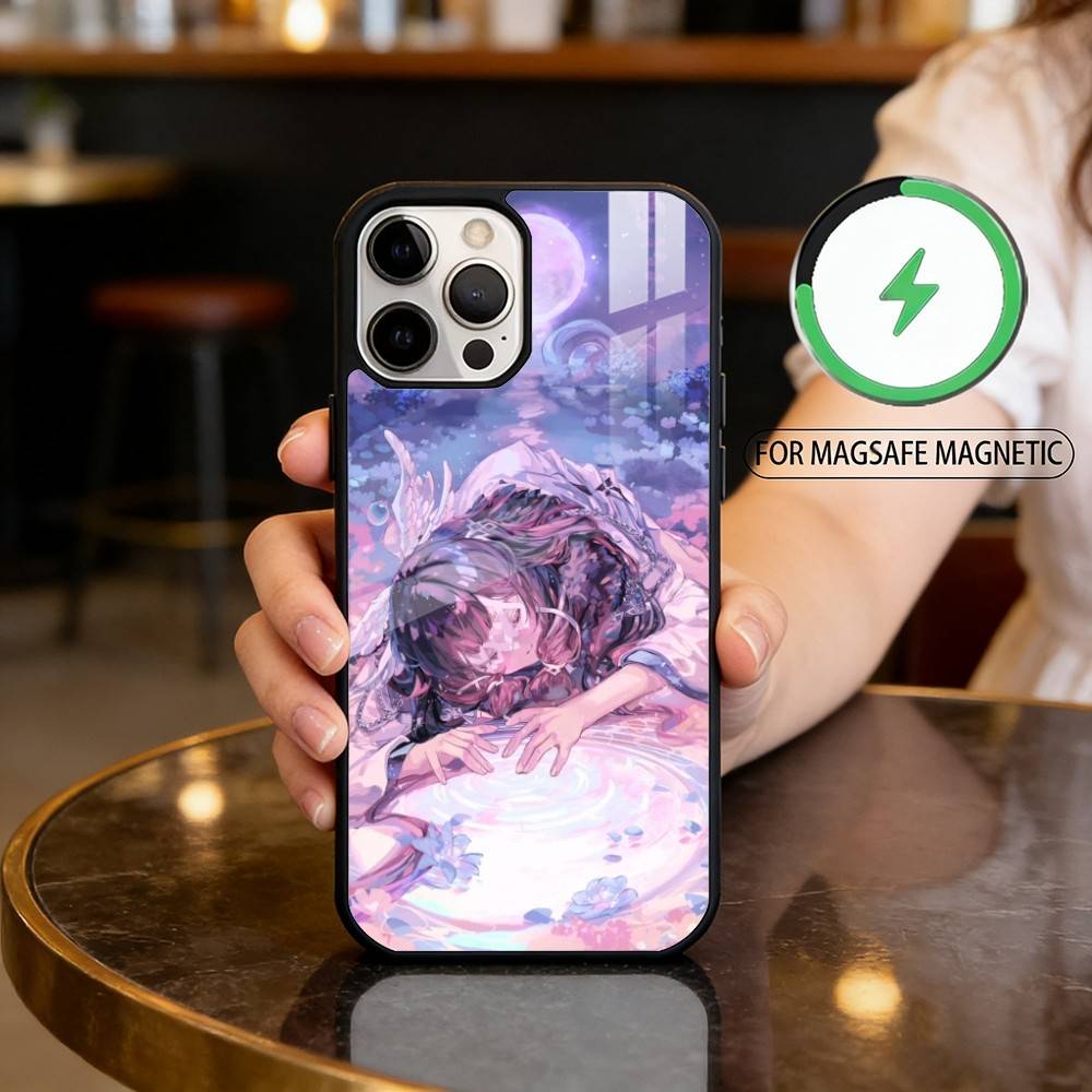 G-Genshin columbina Phone Case For iPhone17,16,15,14,13,12,11 Plus,Pro Max Magnetic For Magsafe Wireless Charging