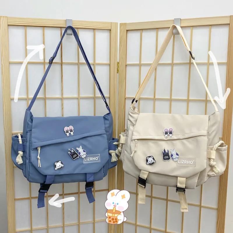 Nové Nylonové Kabelky Taška přes rameno Velká kapacita Crossbody tašky Pro teenagery Brašna Messenger Tašky do školy pro studenty