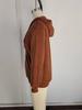 2025 Solid Color Fleece Hooded Long Sleeve Loose Zipper Jacket
