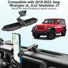 Metal Phone Mount For 2018      Jeep Wrangler JL JLU & Gladiator JT, Multi-Mount Phone Holder Dash Tray System Kit With Adjustable Metal Arm Don'T