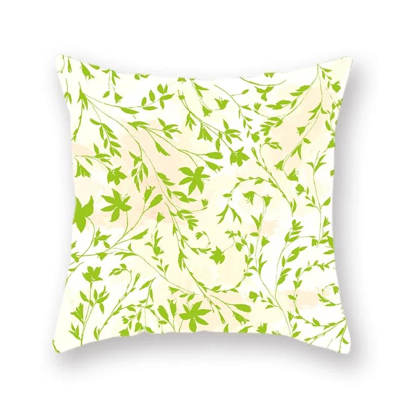 Pastoral Small Flower Pattern Polyester Throw Pillow Cover Decorative Pillowcase Floral Sofa Chair Bedroom Cushion Cover 45X45Cm