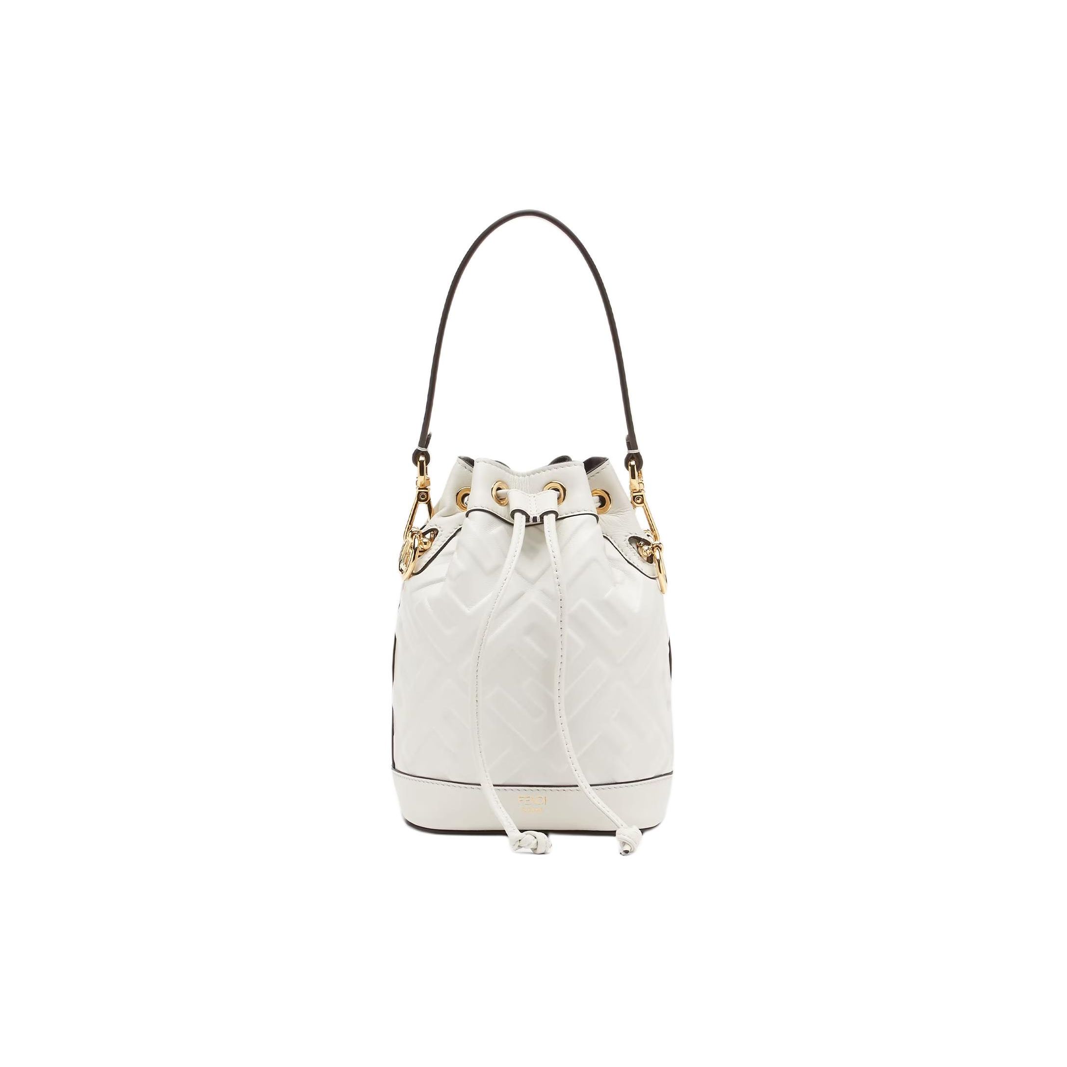 

Fendi Mon Tresor Drawstring Bucket Bag With Removable Shoulder Strap Women Handbags White 8BS093ANWTF0QVL Basic Set (Bag+Dust Bag)