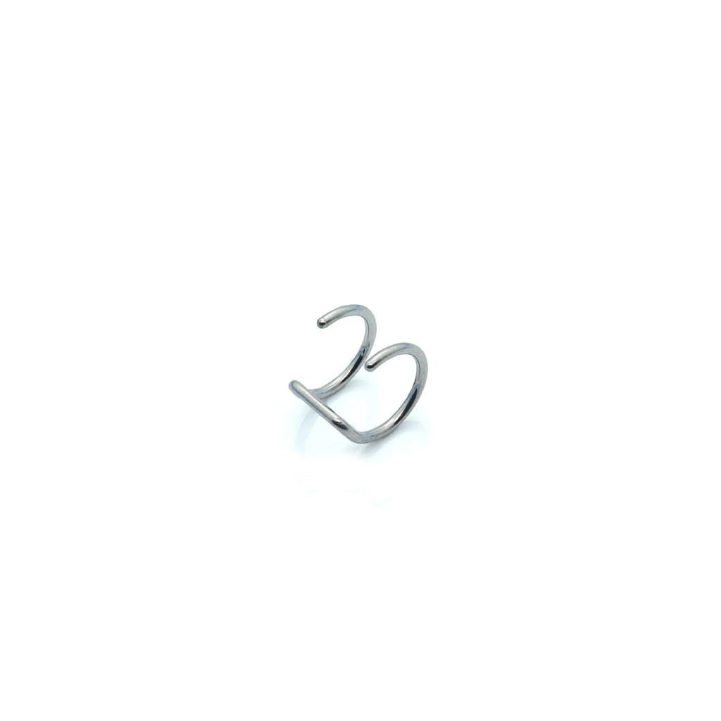 Women's Stainless Steel U-Shaped Double Layer Ear Clip Lip Clip Fake Piercing Charms Ear Bone Nail Ear Cuff Jewelry Accessory