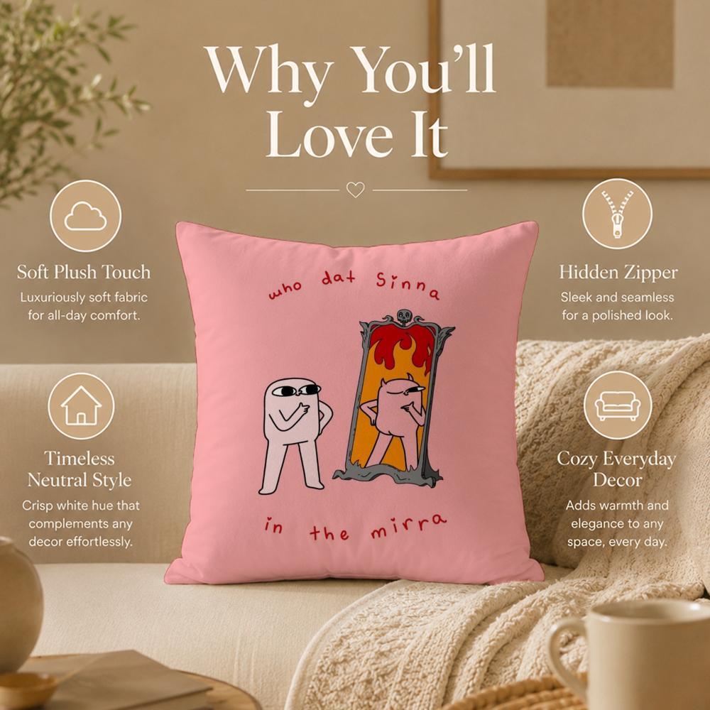 Character K‑Ketnipz The Bean Cushion Cover Double-Sided Printed Pillow Cover Hypoallergenic Dust-Mite Proof