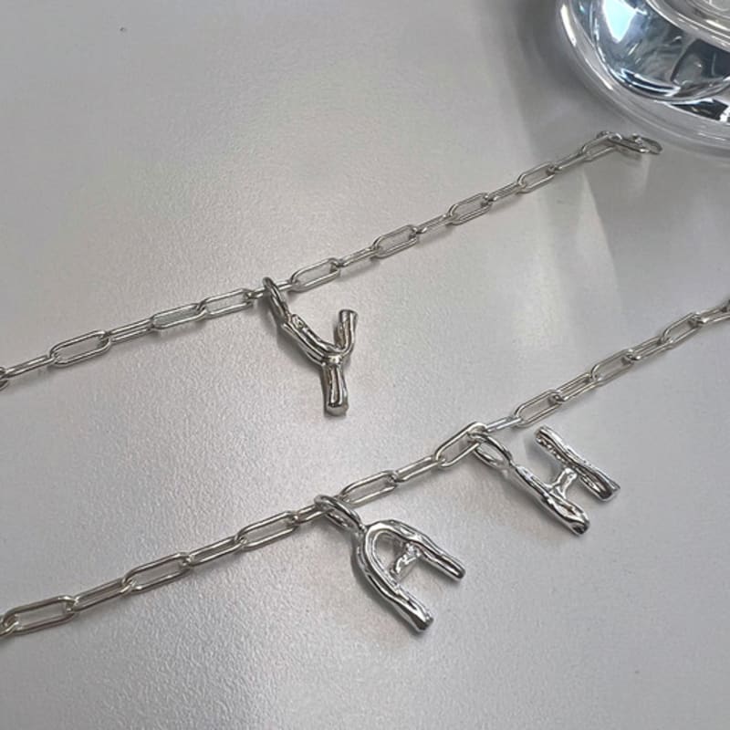 

REINDEER Letter Silver Initial Bracelet GOLD