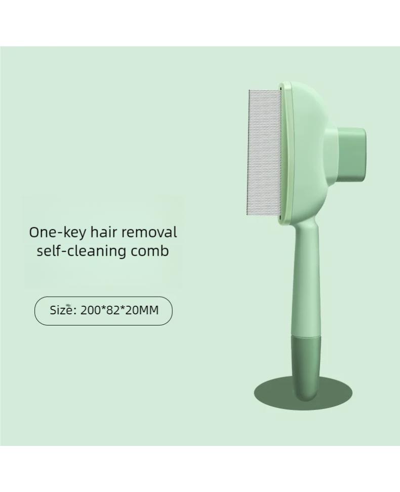 Cat Brush For Short Long Hair Deshedding Tool With Release Button Pet Grooming Comb Fur Remover Shedding Supplies