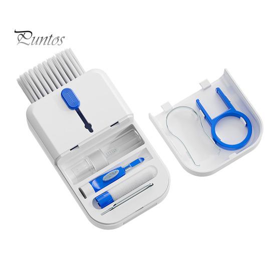 11 In 1 Keyboard Cleaner Kit Portable Laptop Cleaning Kit with Brush Screen Spray Keycap Puller for Phone Tablet Camera Lens Earphone