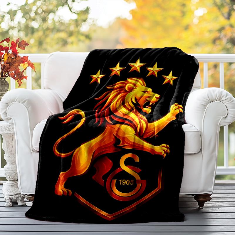 Galatasaray Flannel Blanket Soft All-Season Throw, Design for Camping, Car Travel, Hiking Sofa, Bed, Office Perfect Gift for Parties