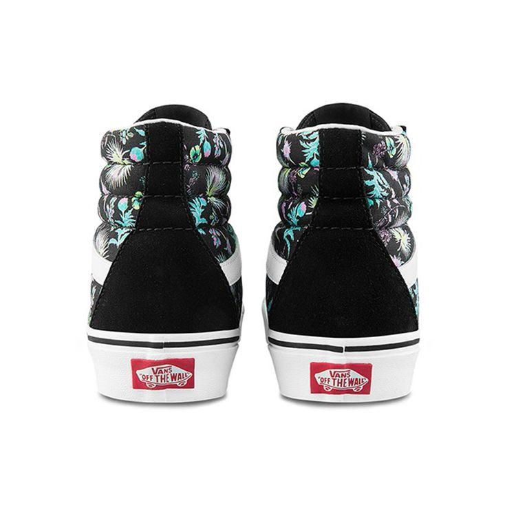 Vans Sk8 Non-Slip Shock Absorption High-Top Skate Shoes Unisex Skate Shoes Black Multicolor VN0A32QG3VD