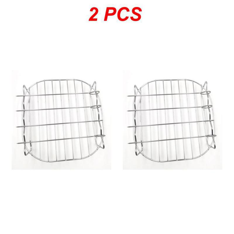 Suport pentru friteuză cu aer, 1/2/3 buc, pentru grătar Ninja cu două straturi din oțel inoxidabil, dreptunghiular, accesorii pentru coș pentru friteuză cu aer cald