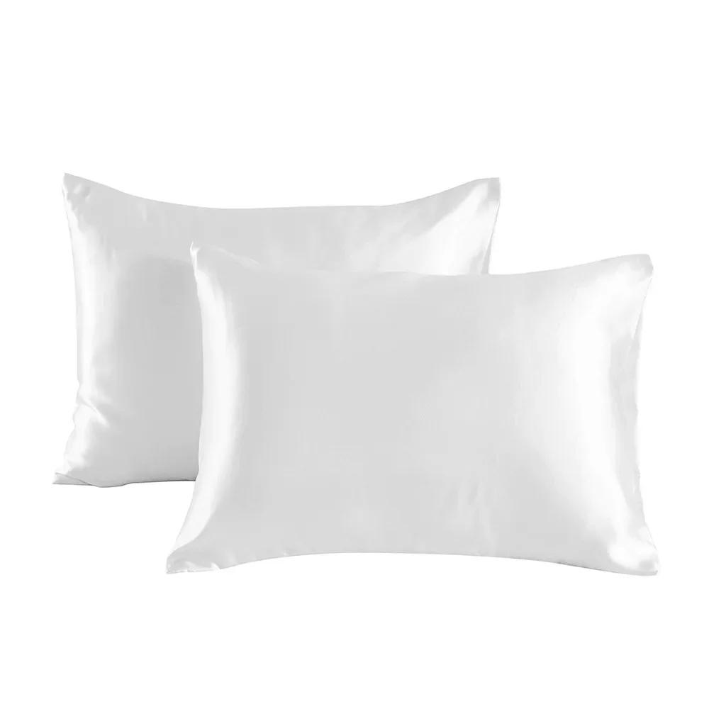 satin pillowcase smooth 1 household simple multicolor solid pcs satin large silk color bedding household pillowcase