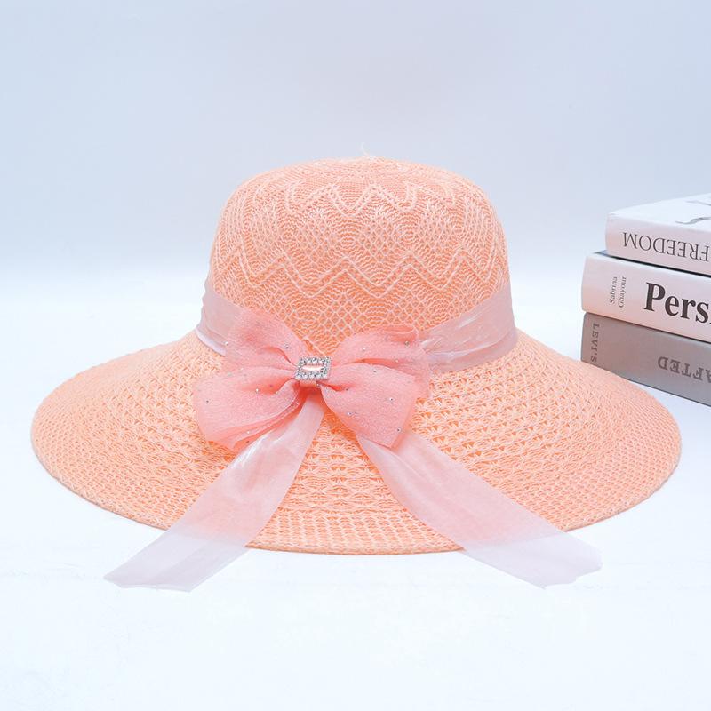 Straw Straw Hat Women's Big Eaves Beach Hat Summer Shading Sun Hat Outdoor Travel Seaside Spring and Autumn Versatile