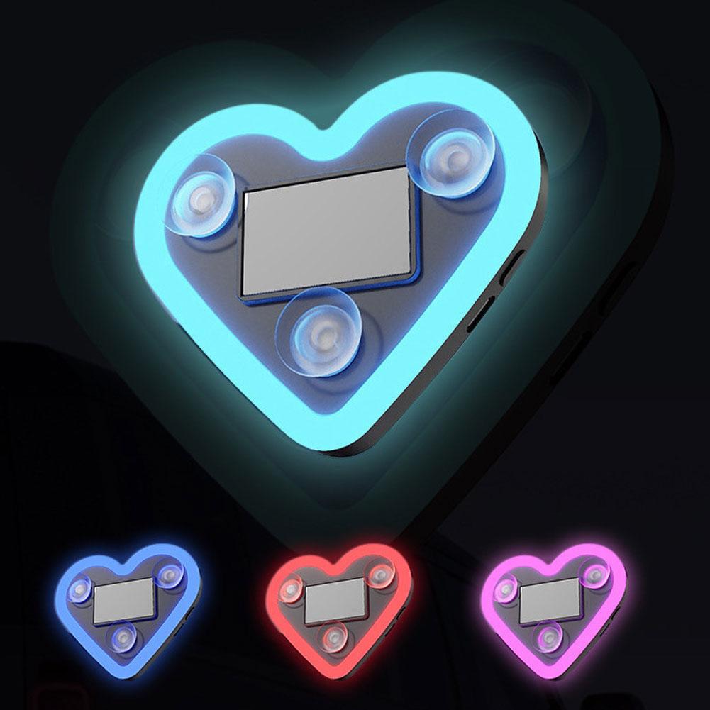 New Car Solar Triangle Window Heart-shaped Light Emitting Light Wiring Atmosphere LED Atmosphere Ligh Interior Heart-shaped T8V0