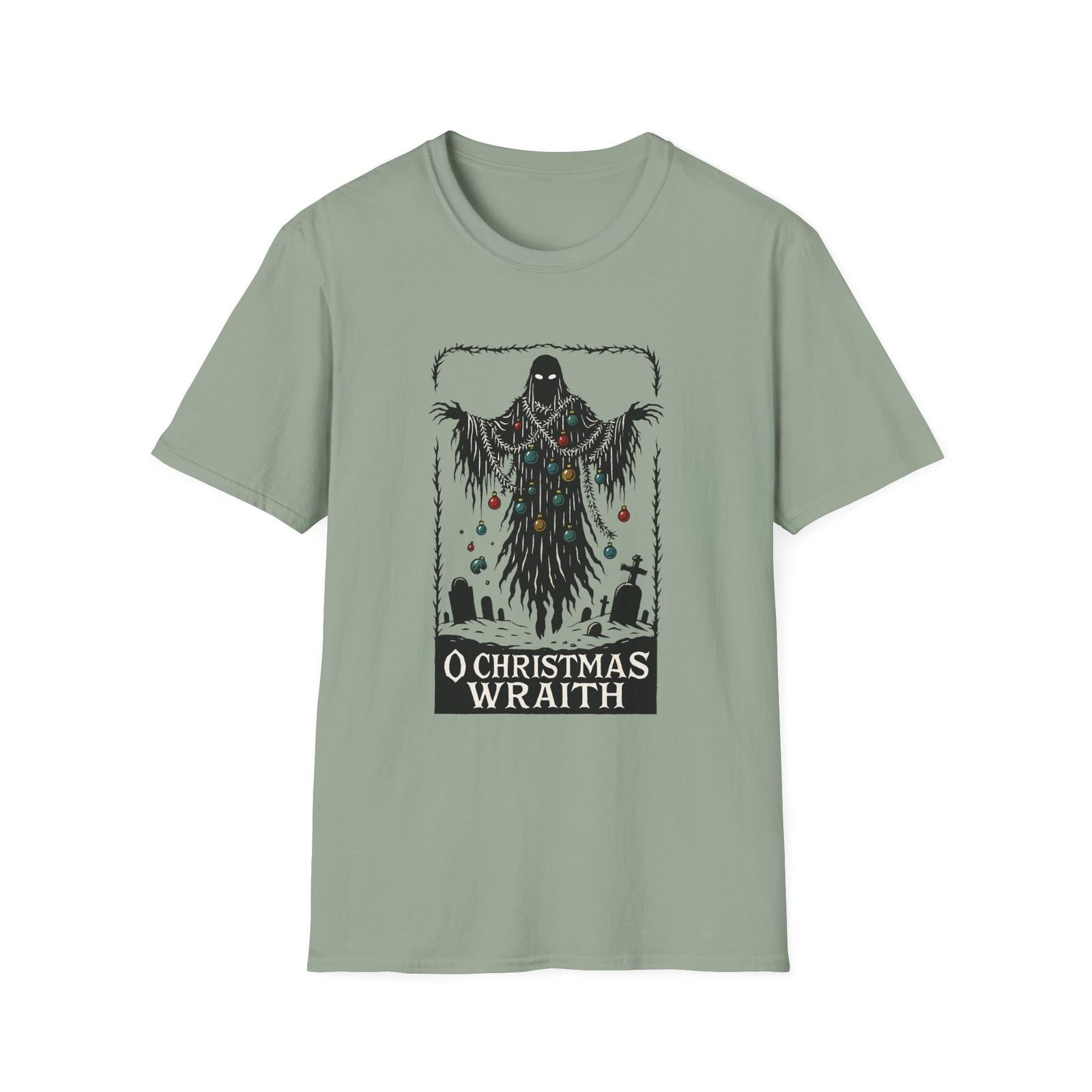 Unisex Softstyle T-Shirt Mens Womens Tees Top Ghostly Wraith Gothic Holiday Graveyard Christmas L