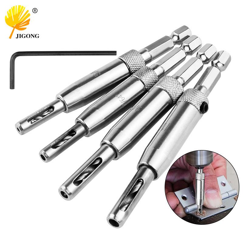 Hexagonal Drill Bit Set for Hinges & Irregular Hole Punching
