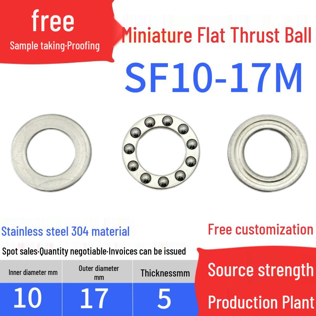 Stainless Steel 304 Miniature Thrust Ball Bearings (ID 2-12mm)